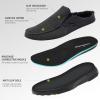 imageOrthoComfoot Mens Orthopedic SlipOn Loafers Walking Shoes with Arch Support Casual Plantar Fasciitis Slippers for Flat Feet Comfortable Orthotic Shoes for Foot and Heel Pain ReliefW2ablack Builtin Fleece Lining 