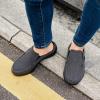 imageOrthoComfoot Mens Orthopedic SlipOn Loafers Walking Shoes with Arch Support Casual Plantar Fasciitis Slippers for Flat Feet Comfortable Orthotic Shoes for Foot and Heel Pain ReliefW2ablack Builtin Fleece Lining 