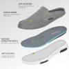 imageOrthoComfoot Mens Orthopedic SlipOn Loafers Walking Shoes with Arch Support Casual Plantar Fasciitis Slippers for Flat Feet Comfortable Orthotic Shoes for Foot and Heel Pain ReliefW10grey