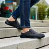 imageOrthoComfoot Mens Orthopedic SlipOn Loafers Walking Shoes with Arch Support Casual Plantar Fasciitis Slippers for Flat Feet Comfortable Orthotic Shoes for Foot and Heel Pain ReliefW2ablack Builtin Fleece Lining 