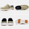 imageOrthoComfoot Mens Orthopedic SlipOn Loafers Walking Shoes with Arch Support Casual Plantar Fasciitis Slippers for Flat Feet Comfortable Orthotic Shoes for Foot and Heel Pain ReliefW3khaki