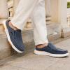 imageOrthoComfoot Mens Orthopedic SlipOn Loafers Walking Shoes with Arch Support Casual Plantar Fasciitis Slippers for Flat Feet Comfortable Orthotic Shoes for Foot and Heel Pain ReliefW1denim