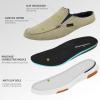 imageOrthoComfoot Mens Orthopedic SlipOn Loafers Walking Shoes with Arch Support Casual Plantar Fasciitis Slippers for Flat Feet Comfortable Orthotic Shoes for Foot and Heel Pain ReliefW3akhaki Builtin Fleece Lining 