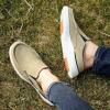 imageOrthoComfoot Mens Orthopedic SlipOn Loafers Walking Shoes with Arch Support Casual Plantar Fasciitis Slippers for Flat Feet Comfortable Orthotic Shoes for Foot and Heel Pain ReliefW3khaki