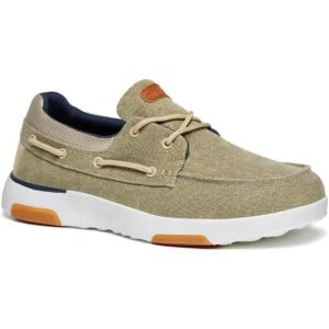 imageOrthoComfoot Mens Orthopedic SlipOn Loafers Walking Shoes Casual Canvas Plantar Fasciitis Loafers with Arch Support Comfortable Orthotic Shoes for Foot and Heel Pain ReliefW4khaki