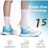 imageOrthoComfoot Womens Orthopedic Hands Free Running Shoes Comfortable Casual Arch Support Plantar Fasciitis Sports Sneakers High Arch Athletic Tennis Work Walking Shoes for Foot Heel Pain ReliefW2blue White