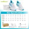 imageOrthoComfoot Womens Orthopedic Hands Free Running Shoes Comfortable Casual Arch Support Plantar Fasciitis Sports Sneakers High Arch Athletic Tennis Work Walking Shoes for Foot Heel Pain ReliefW2blue White