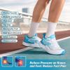 imageOrthoComfoot Womens Orthopedic Hands Free Running Shoes Comfortable Casual Arch Support Plantar Fasciitis Sports Sneakers High Arch Athletic Tennis Work Walking Shoes for Foot Heel Pain ReliefW2blue White