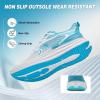 imageOrthoComfoot Womens Orthopedic Hands Free Running Shoes Comfortable Casual Arch Support Plantar Fasciitis Sports Sneakers High Arch Athletic Tennis Work Walking Shoes for Foot Heel Pain ReliefW2blue White
