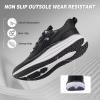 imageWomens Orthopedic Hands Free Running Shoes Comfortable Plantar Fasciitis Arch Support Sports Sneakerss Casual Orthotic High Arch Tennis Work Walking Shoes for Foot Heel Pain ReliefW1black