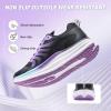 imageWomens Orthopedic Running Shoes with Arch Support Comfortable Casual Plantar Fasciitis Flat Feet Tennis Walking Shoes Orthotic Supportive Athletic Sports Sneakers for Foot and Heel Pain ReliefW4dark Purple