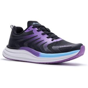 imageWomens Orthopedic Running Shoes with Arch Support Comfortable Casual Plantar Fasciitis Flat Feet Tennis Walking Shoes Orthotic Supportive Athletic Sports Sneakers for Foot and Heel Pain ReliefW4dark Purple