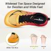imageMens Orthopedic Diabetic Wide Running Sheos Comfortable Arch Support Plantar Fasciitis Sports Sneakers Casual Swollen Orthotic Work Tennis Walking Shoes for Foot and Heel Pain ReliefK4orange