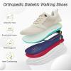 imageMens Orthopedic Diabetic Wide Walking Shoes Comfortable Plantar Fasciitis Fashion Sneakers with Arch Support Casual Hammer Toes Swollen Tennis Work Sports Shoes for Heel and Foot Pain ReliefK2beige