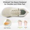 imageMens Orthopedic Diabetic Wide Walking Shoes Comfortable Plantar Fasciitis Fashion Sneakers with Arch Support Casual Hammer Toes Swollen Tennis Work Sports Shoes for Heel and Foot Pain ReliefK2beige