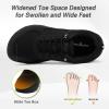 imageOrthoComfoot Mens Orthopedic Diabetic Wide Walking Shoes Comfortable Plantar Fasciitis Fashion Sneakers with Arch Support for Swollen Casual Hammer Toes Shoes for Foot and Heel Pain ReliefK1black