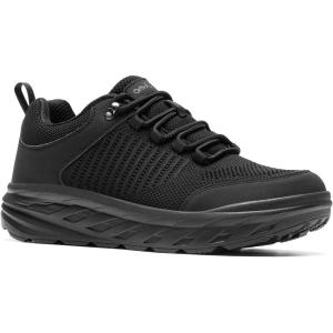 imageMens Orthopedic Diabetic Wide Walking Sheos Comfortable Arch Support Plantar Fasciitis Sports Running Sneakers Casual Swollen Orthotic Work Tennis Walking Shoes for Foot and Heel Pain ReliefK1black