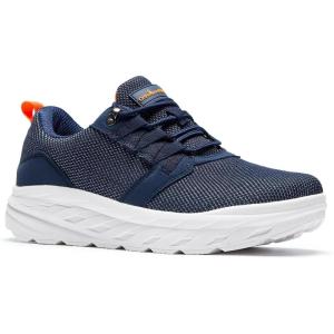 imageMens Orthopedic Diabetic Wide Walking Shoes Comfortable Plantar Fasciitis Fashion Sneakers with Arch Support Casual Hammer Toes Swollen Tennis Work Sports Shoes for Heel and Foot Pain ReliefK3dark Blue