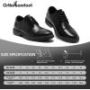 imageMen Casual Dress Leather Shoes  Formal Wingtip Oxford Shoe for Mens  Cap Toe Comfortable Lace Up Oxfords for Tuxedo  Black Man Business Patent Leather ShoesW1black