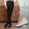 imageMens Orthopedic Business Leather Dress Walking Shoes Comfortable Arch Support Orthotic Plantar Fasciitis Formal Oxford Casual Work Classic Modern Slip On Loafers for Foot and Heel Pain ReliefW1black