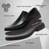 imageMens Orthopedic Business Leather Dress Walking Shoes Comfortable Arch Support Orthotic Plantar Fasciitis Formal Oxford Casual Work Classic Modern Slip On Loafers for Foot and Heel Pain ReliefW1black