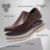 imageMens Orthopedic Business Leather Dress Walking Shoes Comfortable Arch Support Orthotic Plantar Fasciitis Formal Oxford Casual Work Classic Modern Slip On Loafers for Foot and Heel Pain ReliefW2dark Brown