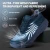 imageMens Orthopedic Diabetic Wide Running Shoes Comfortable Arch Support Plantar Fasciitis Sports Sneakers Casual Swollen Orthotic Work Tennis Walking Shoes for Ankle and Heel Pain ReliefK3dark Blue