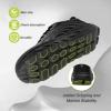 imageMens Orthopedic Diabetic Wide Running Shoes Comfortable Arch Support Plantar Fasciitis Sports Sneakers Casual Swollen Orthotic Work Tennis Walking Shoes for Ankle and Heel Pain ReliefK1black