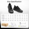imageMens Orthopedic Diabetic Wide Running Shoes Comfortable Arch Support Plantar Fasciitis Sports Sneakers Casual Swollen Orthotic Work Tennis Walking Shoes for Ankle and Heel Pain ReliefK1black