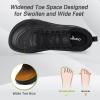imageMens Orthopedic Diabetic Wide Running Shoes Comfortable Arch Support Plantar Fasciitis Sports Sneakers Casual Swollen Orthotic Work Tennis Walking Shoes for Ankle and Heel Pain ReliefK1black