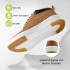 imageOrthoComfoot Mens Orthopedic Leather Ankle Boots Comfortable Casual Arch Support Plantar Fasciitis Walking Shoes Orthotic Flat Feet Tennis Work Sneakers for Foot and Heel Pain ReliefW2brown
