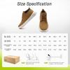 imageOrthoComfoot Mens Orthopedic Leather Ankle Boots Comfortable Casual Arch Support Plantar Fasciitis Walking Shoes Orthotic Flat Feet Tennis Work Sneakers for Foot and Heel Pain ReliefW2brown