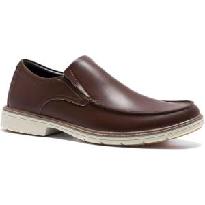 imageMens Orthopedic Business Leather Dress Walking Shoes Comfortable Arch Support Orthotic Plantar Fasciitis Formal Oxford Casual Work Classic Modern Slip On Loafers for Foot and Heel Pain ReliefW2dark Brown