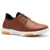 imageOrthoComfoot Mens Orthopedic Leather Dress Walking Shoes Comfortable Plantar Fasciitis Fashion Sneakers with Arch Support Casual Orthotic Business Work Shoes for Foot and Heel Pain ReliefW2brown