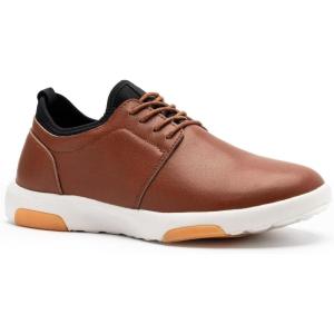 imageOrthoComfoot Mens Orthopedic Leather Dress Walking Shoes Comfortable Plantar Fasciitis Fashion Sneakers with Arch Support Casual Orthotic Business Work Shoes for Foot and Heel Pain ReliefW2brown