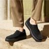 imageOrthoComfoot Mens Orthopedic SlipOn Loafers Walking Shoes Casual Arch Support Loafers for Plantar Fasciitis Comfortable Orthotic Dress Shoes for Foot and Heel Pain ReliefW1black