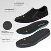 imageOrthoComfoot Mens Orthopedic SlipOn Loafers Walking Shoes Casual Arch Support Loafers for Plantar Fasciitis Comfortable Orthotic Dress Shoes for Foot and Heel Pain ReliefW1black