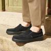 imageOrthoComfoot Mens Orthopedic SlipOn Loafers Walking Shoes Casual Arch Support Loafers for Plantar Fasciitis Comfortable Orthotic Dress Shoes for Foot and Heel Pain ReliefW1black