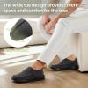 imageOrthoComfoot Mens Orthopedic Slippers Shoes with Arch Support Plantar Fasciitis House Slip On Loafers Comfortable Moccasin Mule Clogs for Indoor OutdoorW2black