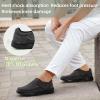 imageOrthoComfoot Mens Orthopedic Slippers Shoes with Arch Support Plantar Fasciitis House Slip On Loafers Comfortable Moccasin Mule Clogs for Indoor OutdoorW2black