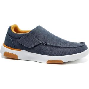 imageOrthoComfoot Mens Orthopedic Slippers Shoes with Arch Support Plantar Fasciitis House Slip On Loafers Comfortable Moccasin Mule Clogs for Indoor OutdoorW1denim