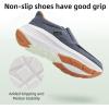imageMens Orthopedic Slip On Loafers with Arch Support Comfortable Plantar Fasciitis Orthotic Shoes for Plantar Fasciitis Canvas Thick Sole Walking Shoes for Foot and Heel Pain ReliefW1denim1