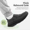 imageMens Orthopedic Slip On Loafers with Arch Support Comfortable Plantar Fasciitis Orthotic Shoes for Plantar Fasciitis Canvas Thick Sole Walking Shoes for Foot and Heel Pain ReliefW2black1
