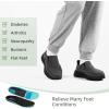 imageMens Orthopedic Slip On Loafers with Arch Support Comfortable Plantar Fasciitis Orthotic Shoes for Plantar Fasciitis Canvas Thick Sole Walking Shoes for Foot and Heel Pain ReliefW2black1