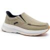 imageMens Orthopedic Slip On Loafers with Arch Support Comfortable Plantar Fasciitis Orthotic Shoes for Plantar Fasciitis Canvas Thick Sole Walking Shoes for Foot and Heel Pain ReliefW3khaki1