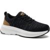 imageOrthoComfoot Womens Orthopedic Fashion Sneakers for Plantar Fasciitis Supportive Cushioned Walking Shoes with Arch Support Orthotic Soft Casual Sneakers for Ankle and Foot Pain ReliefW1 Black Grey