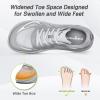 imageMens Orthopedic Diabetic Wide Running Shoes Comfortable Arch Support Plantar Fasciitis Sports Sneakers Casual Swollen Orthotic Work Tennis Walking Shoes for Foot and Heel Pain ReliefK2gray