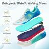 imageMens Orthopedic Diabetic Wide Running Shoes Comfortable Arch Support Plantar Fasciitis Sports Sneakers Casual Swollen Orthotic Work Tennis Walking Shoes for Foot and Heel Pain ReliefK3azure Blue