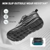 imageMens Orthopedic Diabetic Wide Running Shoes Comfortable Arch Support Plantar Fasciitis Sports Sneakers Casual Swollen Orthotic Work Tennis Walking Shoes for Foot and Heel Pain ReliefK1black