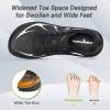 imageMens Orthopedic Diabetic Wide Running Shoes Comfortable Arch Support Plantar Fasciitis Sports Sneakers Casual Swollen Orthotic Work Tennis Walking Shoes for Foot and Heel Pain ReliefK1black
